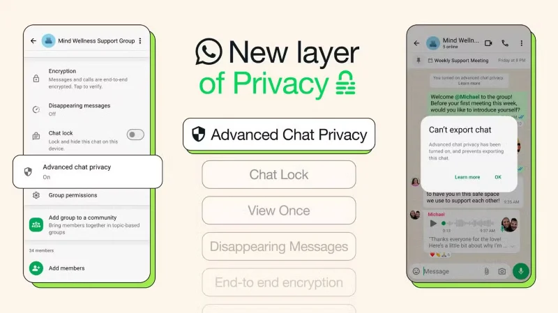De nieuwe functie van WhatsApp helpt gebruikers ervoor te zorgen dat niemand hun gesprekken deelt