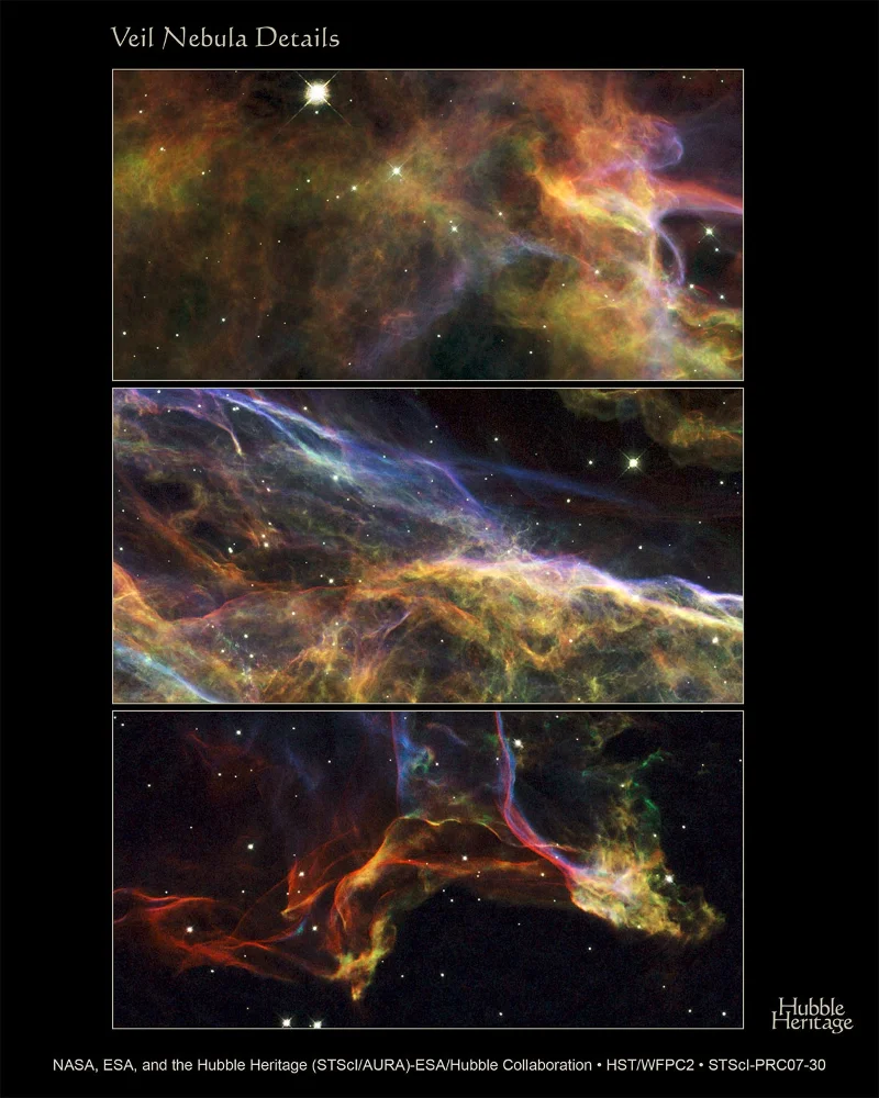 Admire la brillante belleza de la Nebulosa del Velo a través de los ojos del telescopio Hubble