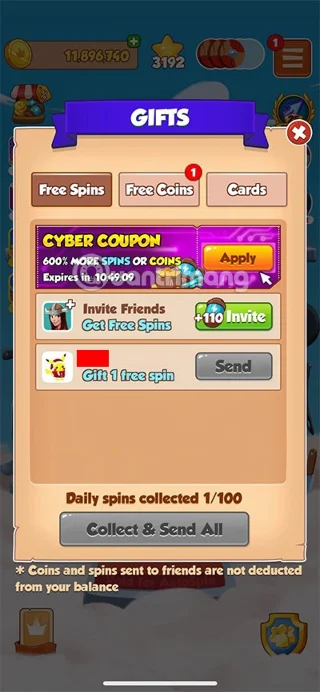 Hoe je spins aan vrienden geeft in Coin Master