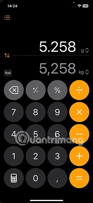 iPhone 계산기 앱에서 단위를 변환하는 방법