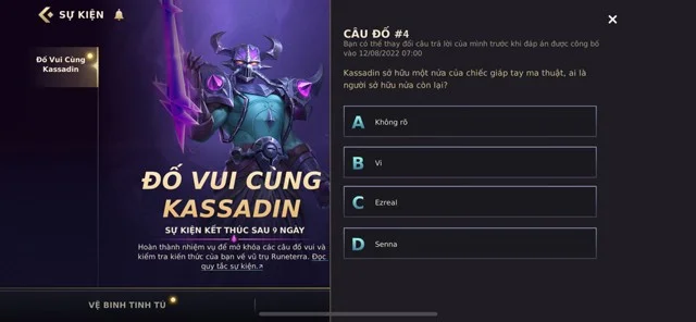 Wild Rift: Kassadin Quiz-evenementantwoorden