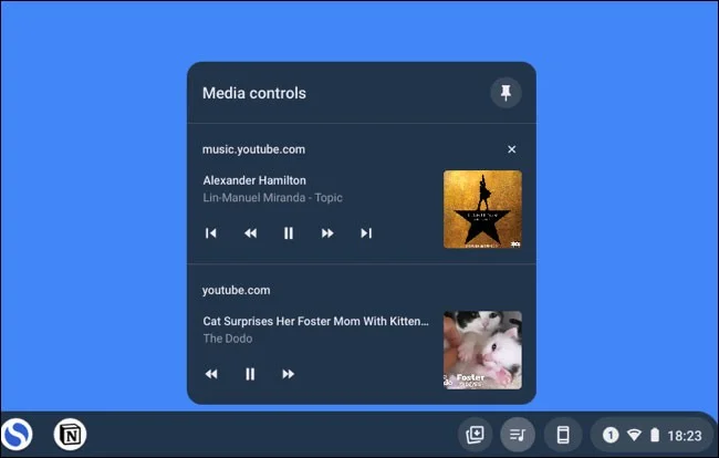 Cómo anclar controles multimedia a Chromebook Shelf