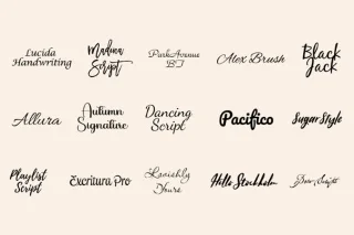 Hermosas fuentes de firma para resaltar su diseño