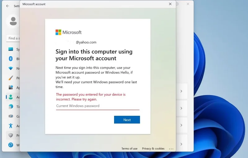 Cómo solucionar el error "Necesitaremos su contraseña actual de Windows" en Windows 10/11