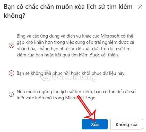 How to delete search history on Windows 11