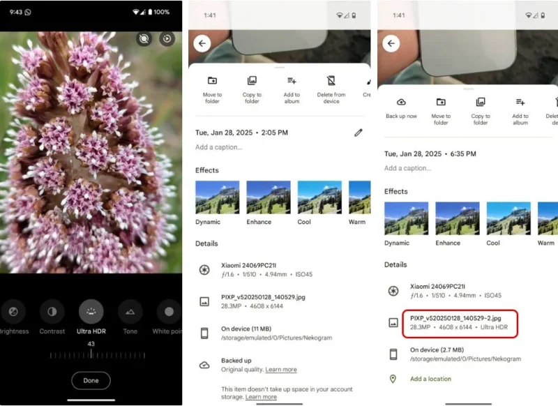 Cómo actualizar fotos antiguas con Ultra HDR en Google Fotos