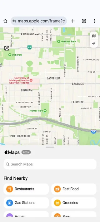 Apple Maps werkt eindelijk op mobiele browsers (inclusief Android)