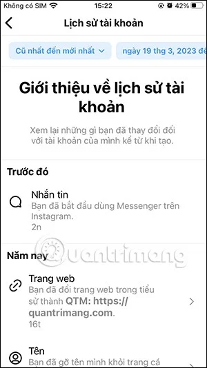 Instagram hesap geçmişi nasıl görüntülenir