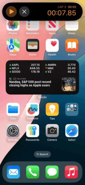 IOS 18 añade Actividades en vivo al Cronómetro