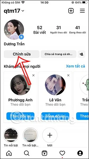 Instructions for inserting links into Instagram profiles