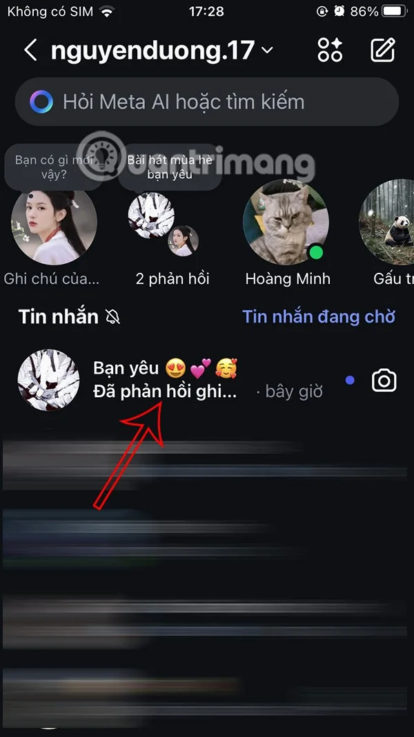 Como criar um bate-papo nas notas do Instagram