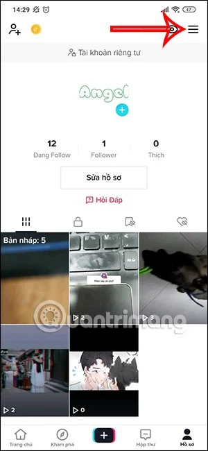 Instruções para verificar o carrinho de compras na TikTok Shop