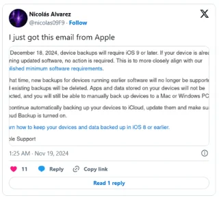 Apple은 일부 구형 iPhone 및 iPad 모델에서 iCloud 백업 지원을 중단하고 삭제합니다.