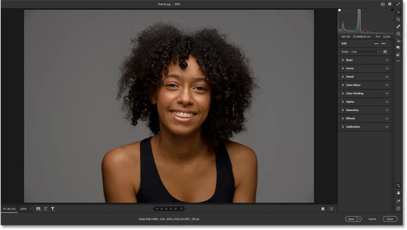 Cómo agregar un efecto de foco detrás del sujeto usando Adobe Camera Raw