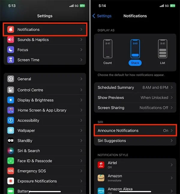 So deaktivieren Sie das Vorlesen von Nachrichten durch Siri auf iPhone AirPods