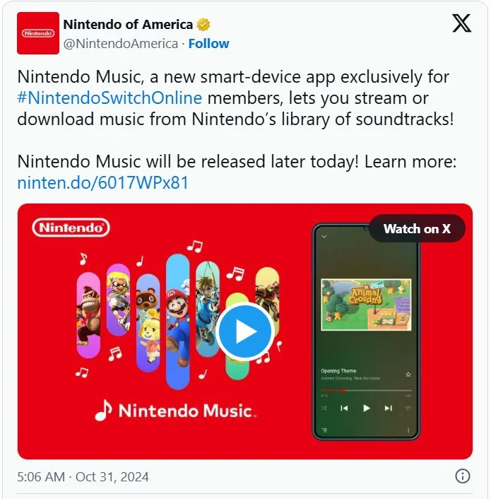 Nintendo запускает музыкальное приложение, синтезирующее мелодии, появившиеся за 40 лет разработки игр компании Nintendo запускает музыкальное приложение, синтезирующее мелодии, появившиеся за 40 лет разработки игр компании