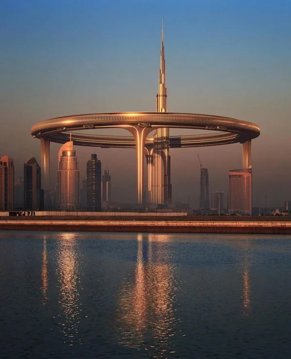 Admira Downtown Circle, una ciudad circular en el cielo con una circunferencia de 3.000 m que rodea la torre Burj Khalifa.