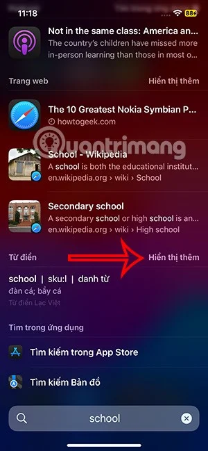 Instrukcje dotyczące korzystania ze słownika angielsko-wietnamskiego na iPhonie