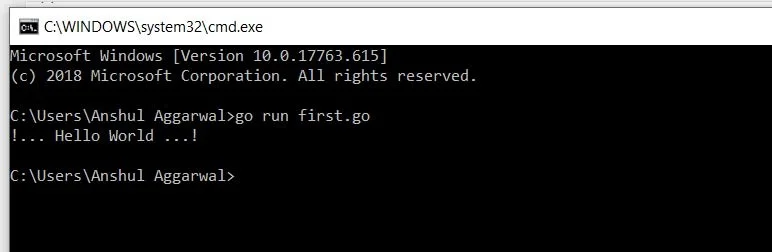 Como criar um programa básico em Golang