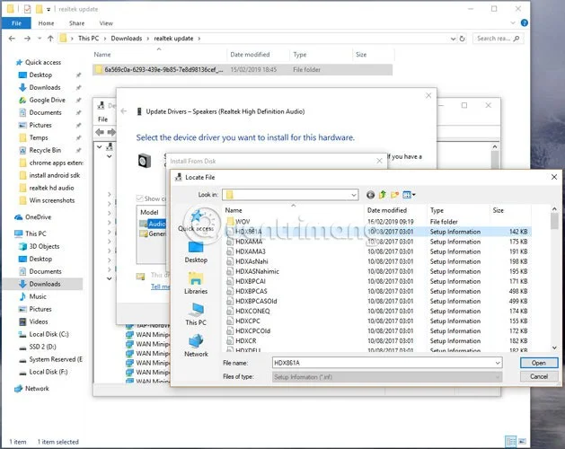 Realtek HD Audio Manager updaten en opnieuw installeren