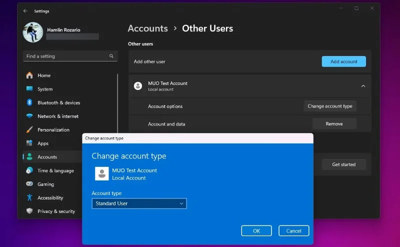 4 formas de cambiar el tipo de cuenta de usuario en Windows