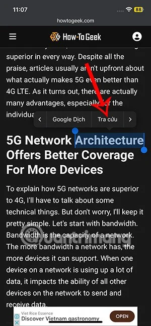 Instrukcje dotyczące korzystania ze słownika angielsko-wietnamskiego na iPhonie