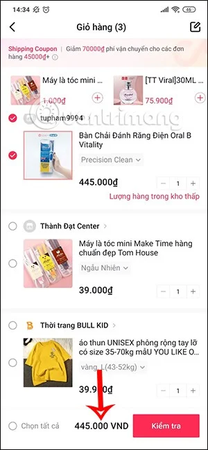Instrucciones para consultar el carrito de compras en TikTok Shop