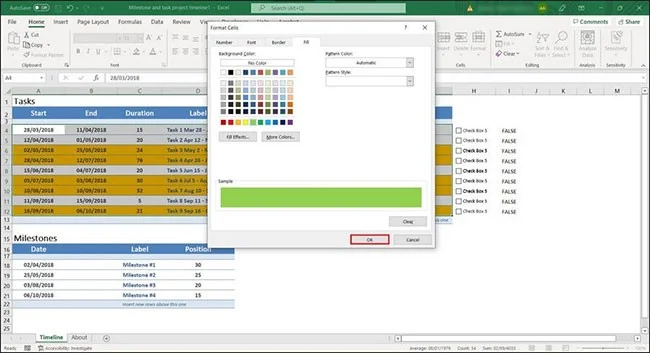 3 manieren om cellen of rijen in Excel te markeren