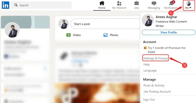 Cómo habilitar el modo de privacidad de LinkedIn para navegar de forma anónima