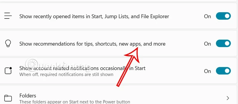 How to turn off website suggestions on Windows 11 Start menu