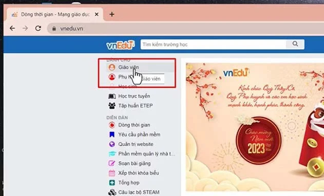 VnEdu'da öğrenci bilgilerini değiştirme talimatları
