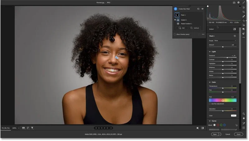 Cómo agregar un efecto de foco detrás del sujeto usando Adobe Camera Raw