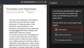 Cómo usar Copilot en OneNote