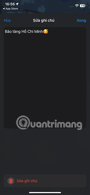 Apple Haritalar'da konum notları yazma talimatları