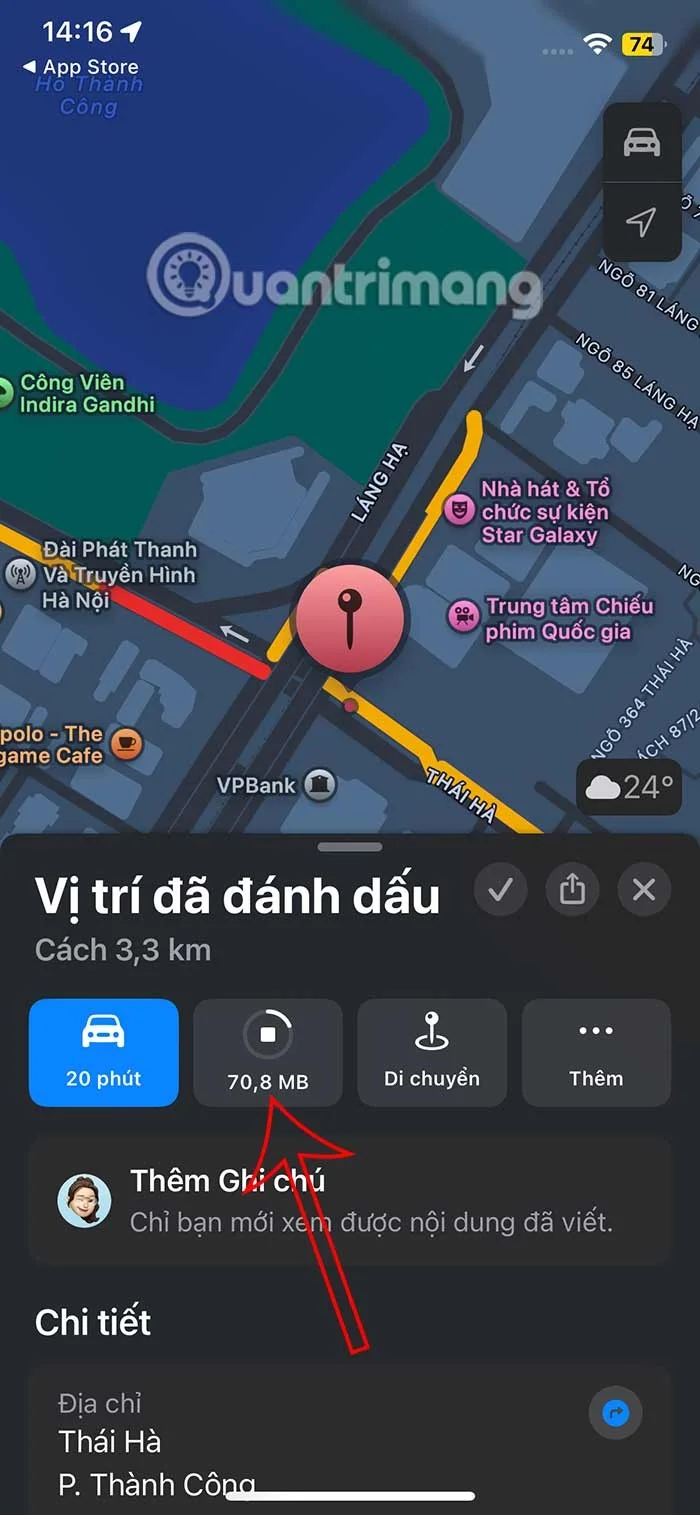Instructions for downloading offline Apple Maps