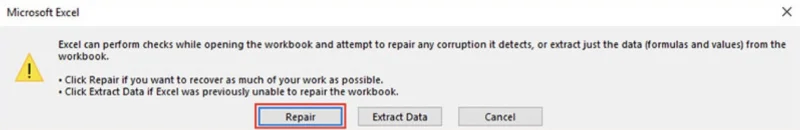 8 maneras de solucionar el error "Excel no se puede abrir porque el formato del archivo no es válido"