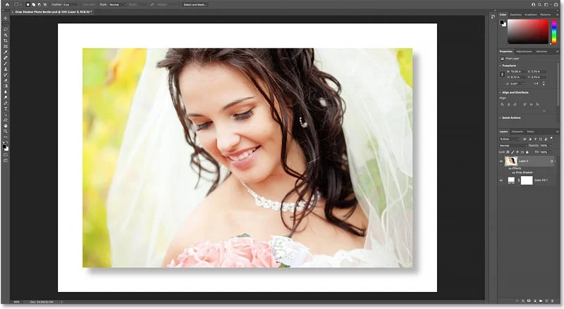 Cómo crear un borde de sombra en Photoshop