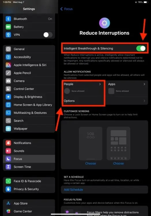 iPhone에서 방해 감소 모드를 사용하는 방법