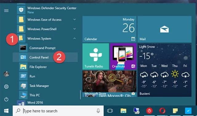 วิธีเปิดแผงควบคุมบน Windows 10, 8.1, 7