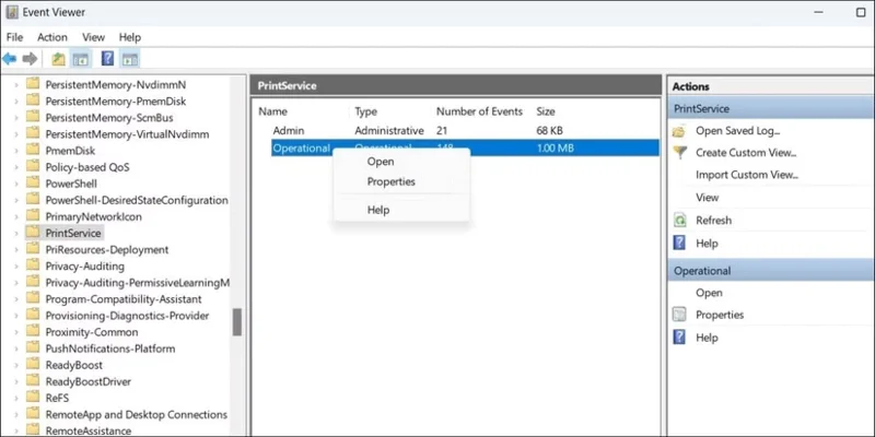 How to check document print history on Windows