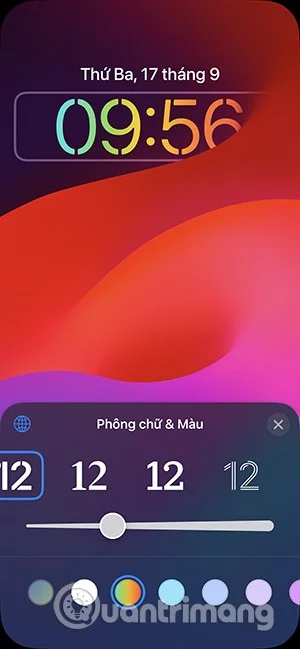 Come cambiare il colore dell'arcobaleno per l'orologio della schermata di blocco dell'iPhone
