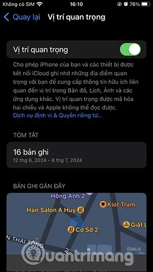 So löschen Sie wichtige Standortdaten auf dem iPhone
