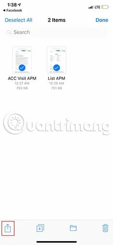 Instrucciones para fusionar archivos PDF en iPhone