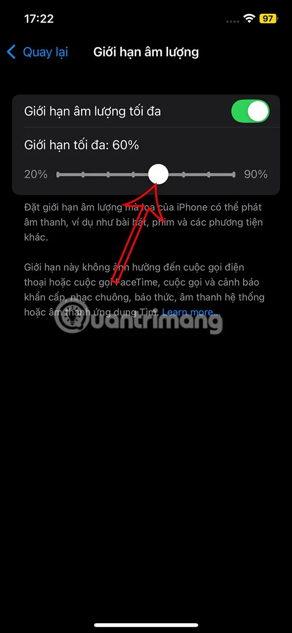 iPhone hoparlör sesini sınırlama talimatları