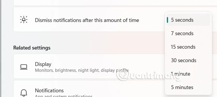 Instruções para ajustar o tempo de exibição das notificações do Windows 11