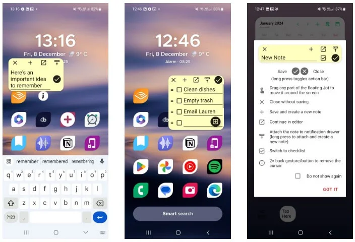8 Android Apps to Write Notes Directly on the Home Screen