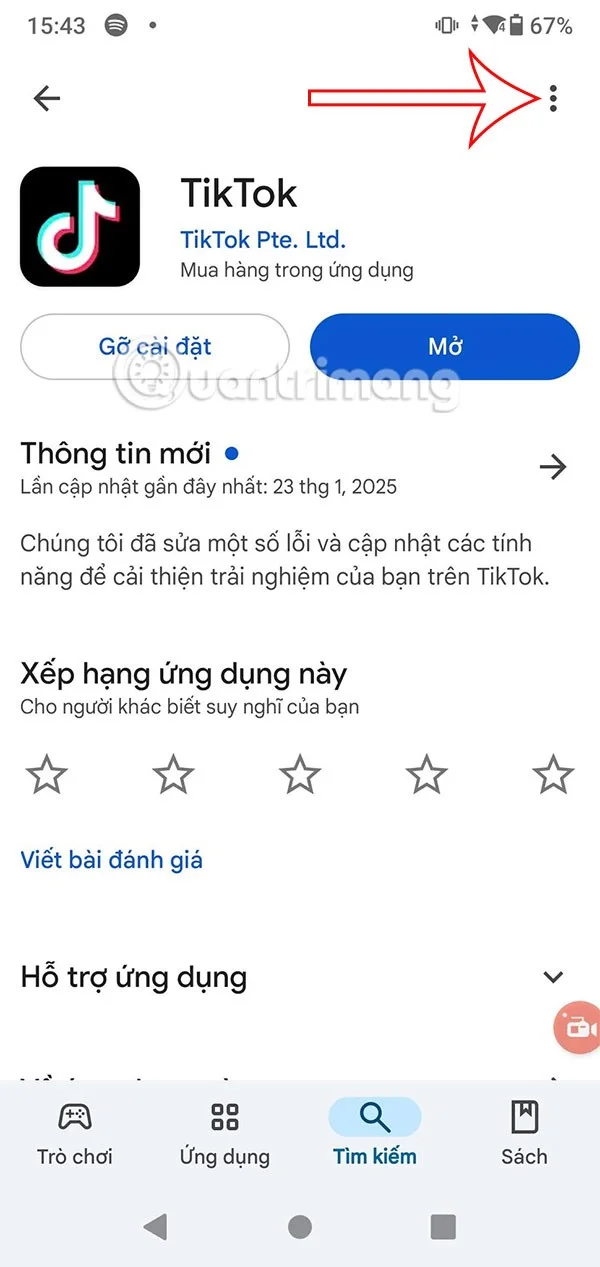 Instruções para desativar a atualização automática do TikTok