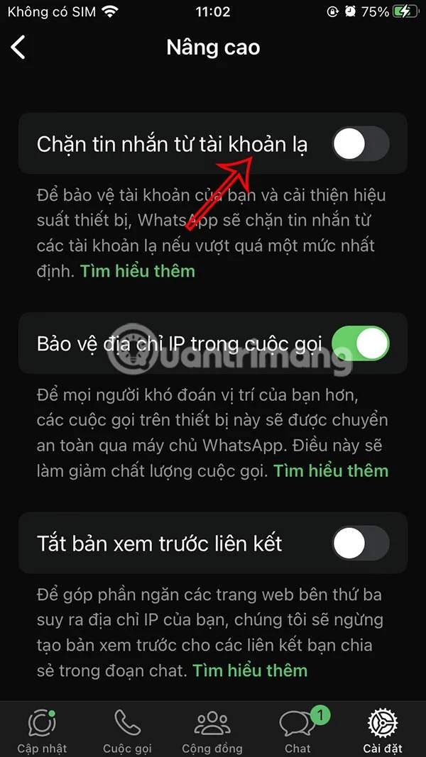 Garip WhatsApp hesaplarından gelen mesajları engelleme talimatları