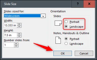 Cómo cambiar la orientación de la diapositiva a vertical en PowerPoint