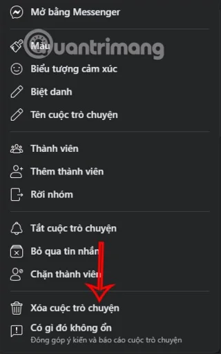 How to permanently delete a group on Messenger
